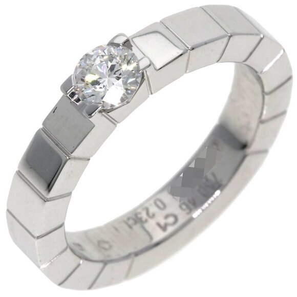 CARTIER 18k White Gold Diamond Lanier Ring #46 - Picture 2 of 11